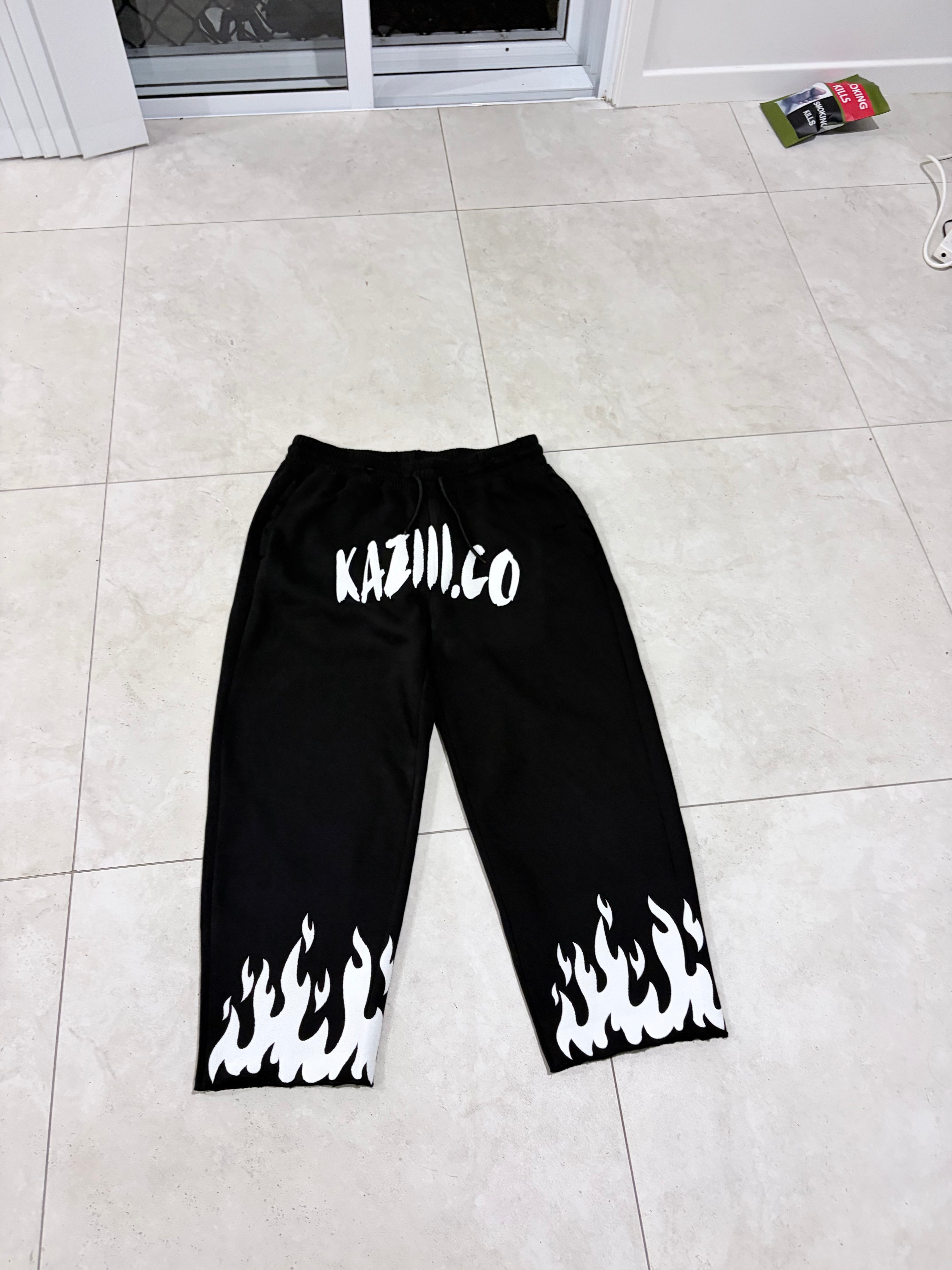 Kaziii.co fire tracksuit pants