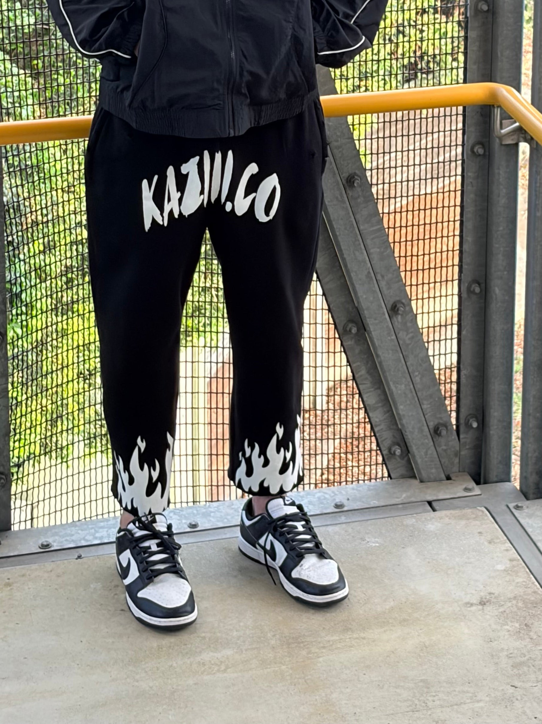 Kaziii.co fire tracksuit pants